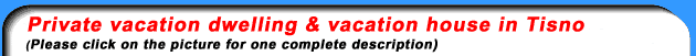 Private vacation dwelling und vacation house in Tisno Croatia